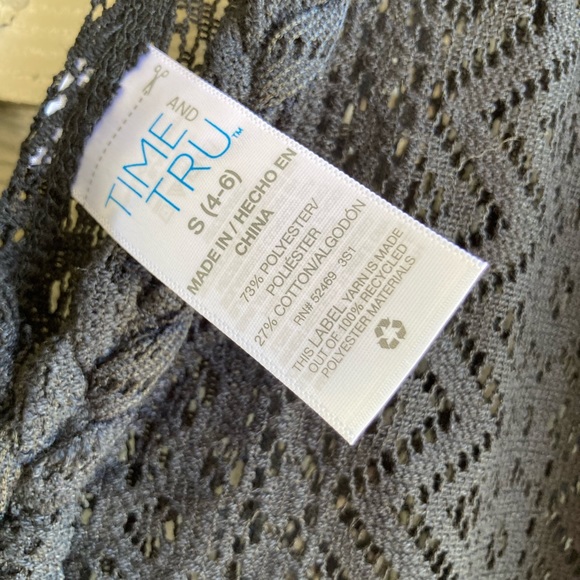 NWT Women’s short sleeve Crochet Cover Up Black - Picture 4 of 5